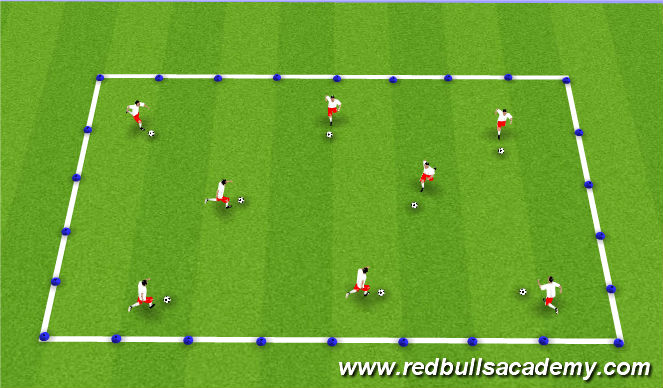 Football/Soccer Session Plan Drill (Colour): Ball Mastery Warm-Up