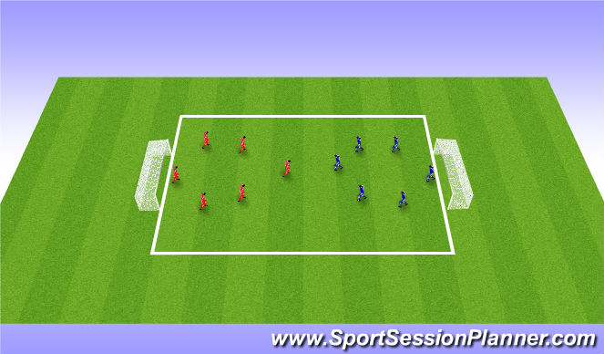Football/Soccer Session Plan Drill (Colour): Scrimmage (10/15 mins)