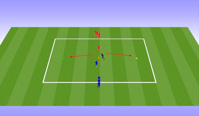 Football/Soccer Session Plan Drill (Colour): BIB REACTION - AD WARM UP