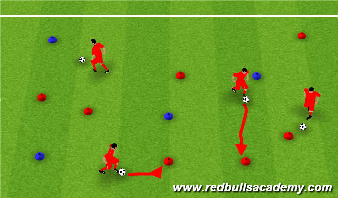 Football/Soccer Session Plan Drill (Colour): Smush the mush