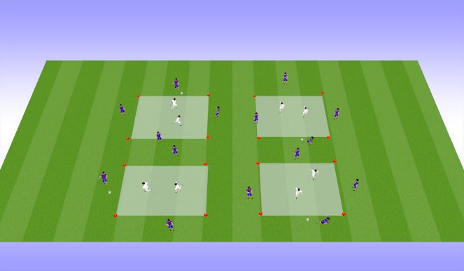 Football/Soccer Session Plan Drill (Colour): Warm-up
