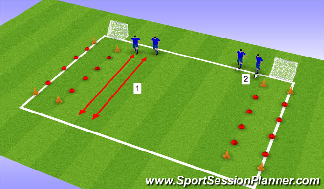 Football/Soccer Session Plan Drill (Colour): Warming-up