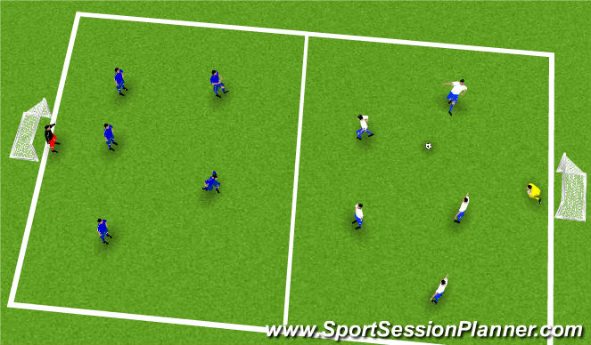 Football/Soccer Session Plan Drill (Colour): Game Time