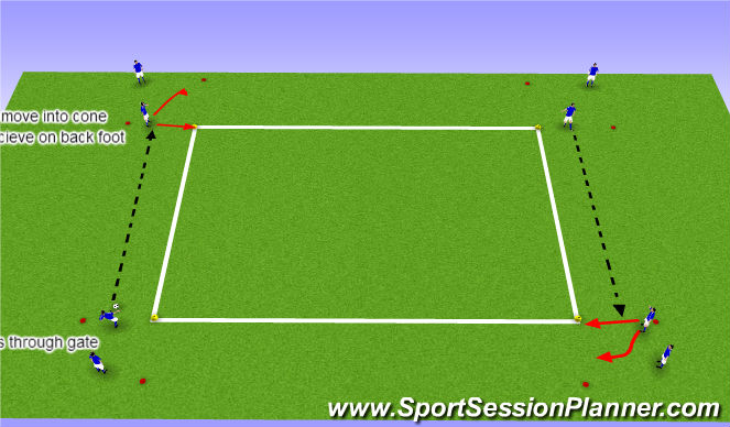 Football/Soccer Session Plan Drill (Colour): Passing and recieving