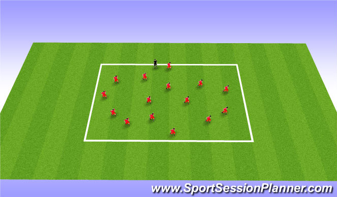 Football/Soccer Session Plan Drill (Colour): Warm Up