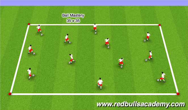 Football/Soccer Session Plan Drill (Colour): Warm up