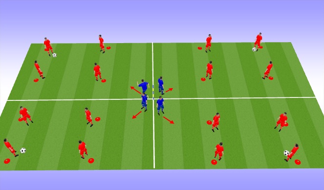 Football/Soccer Session Plan Drill (Colour): Skill Practise