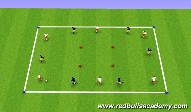 Football/Soccer Session Plan Drill (Colour): Conditioned Game