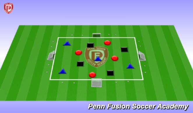 Football/Soccer Session Plan Drill (Colour): Intense Pressing