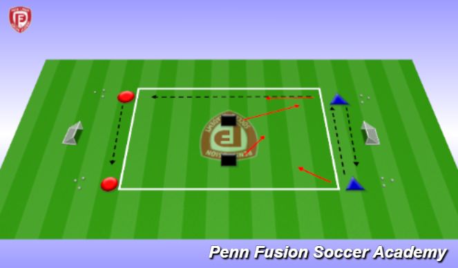 Football/Soccer Session Plan Drill (Colour): Warm Up