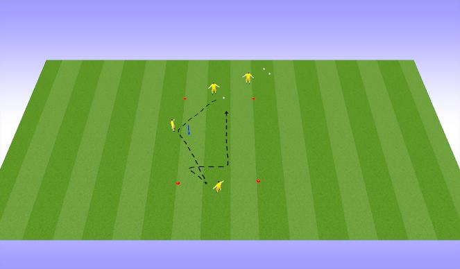 Football/Soccer Session Plan Drill (Colour): Short Passing + Throwing 