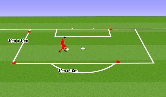Football/Soccer Session Plan Drill (Colour): Ball Mastery 
