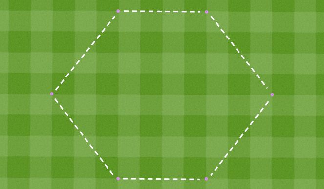 Football/Soccer Session Plan Drill (Colour): Hexagone