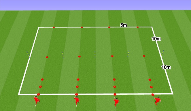 Football/Soccer Session Plan Drill (Colour): Warm Up Dynamics & Mobility