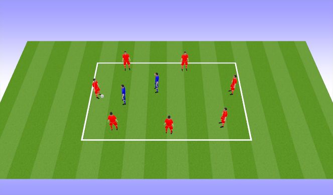Football/Soccer Session Plan Drill (Colour): Rondo