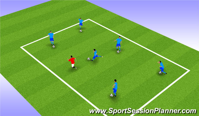Football/Soccer Session Plan Drill (Colour): King of the Ring