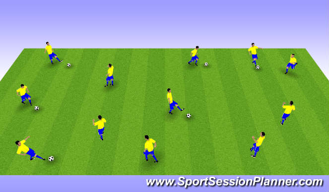 Football/Soccer Session Plan Drill (Colour): Technical passing and receiving