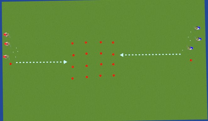 Hockey Session Plan Drill (Colour): TicTacToe