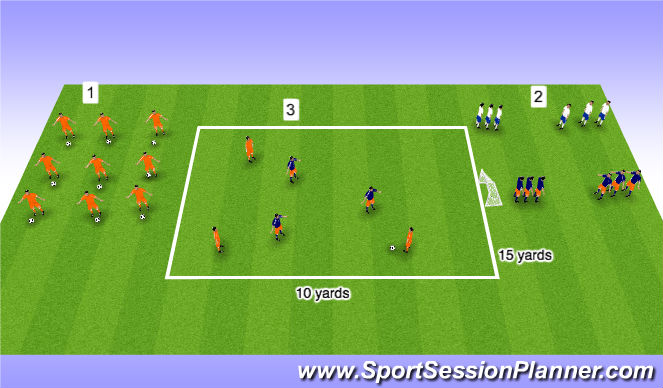 Football/Soccer Session Plan Drill (Colour): Warm-up (30mins)
