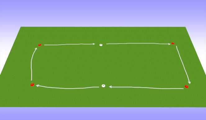 Football/Soccer Session Plan Drill (Colour): Dribbling Circuit