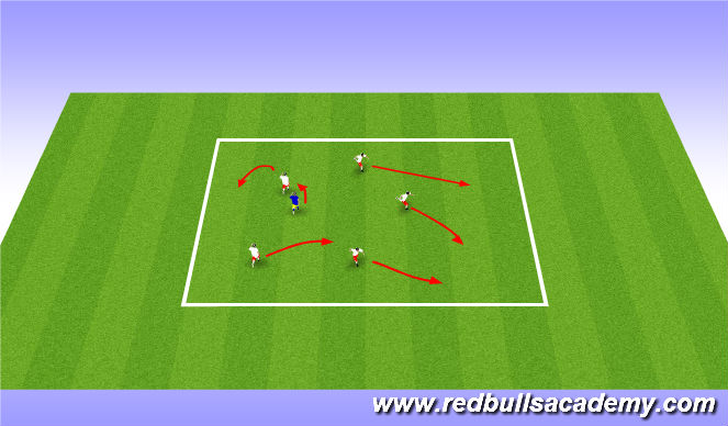 Football/Soccer Session Plan Drill (Colour): Activity 1 - freeze tag