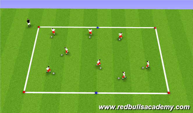 Football/Soccer Session Plan Drill (Colour): Warm Up