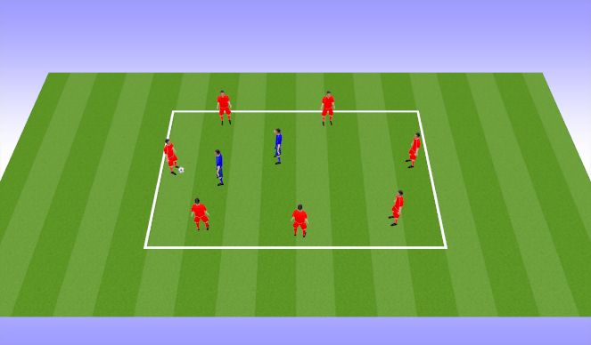 Football/Soccer Session Plan Drill (Colour): Rondo