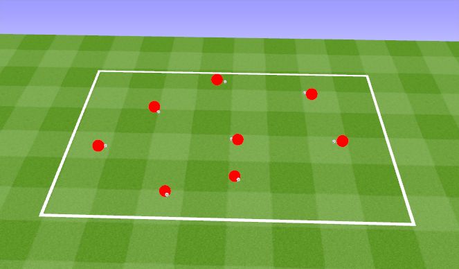 Football/Soccer Session Plan Drill (Colour): Active warm up