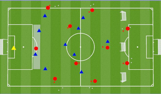 Football/Soccer Session Plan Drill (Colour): 11 v 11 Transition def to attack focus team