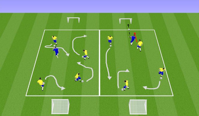 Football/Soccer Session Plan Drill (Colour): Win 4 Balls
