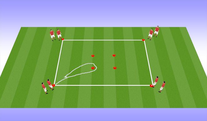 Football/Soccer Session Plan Drill (Colour): Changing Direction
