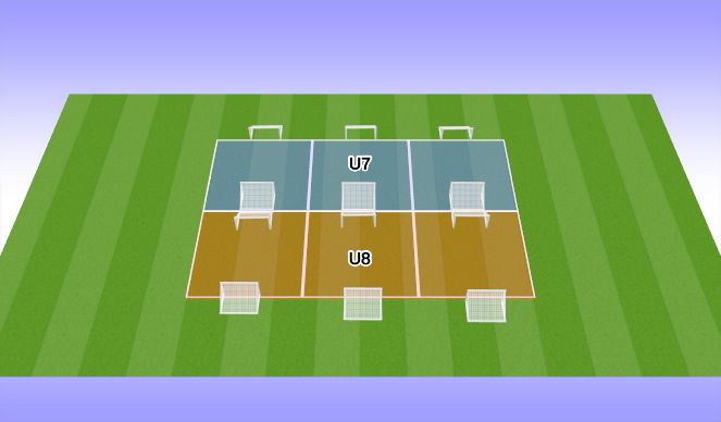 Football/Soccer Session Plan Drill (Colour): 2v2 league