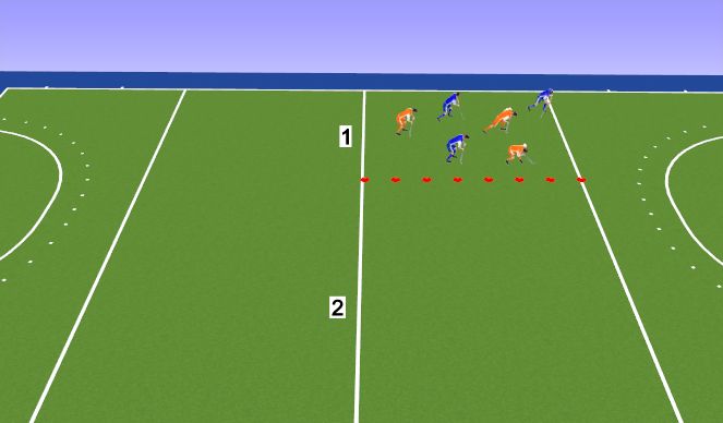 Hockey Session Plan Drill (Colour): Warming up 1