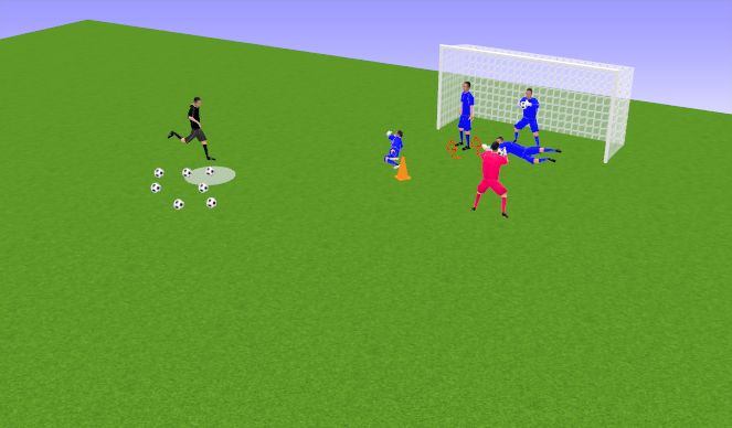 Football/Soccer Session Plan Drill (Colour): SALTO DIAGONAL 1ER PALO