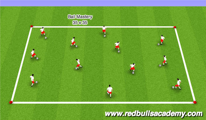 Football/Soccer Session Plan Drill (Colour): Warm up