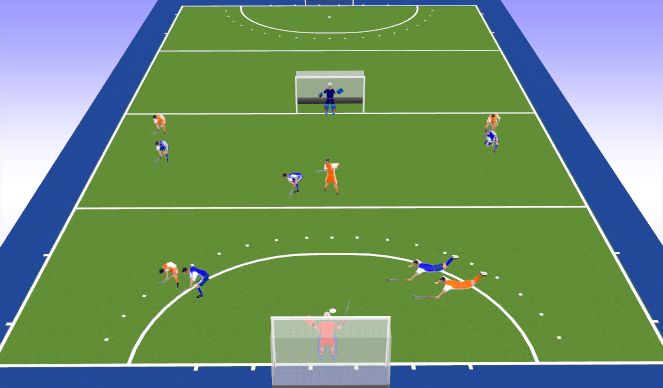 Hockey Session Plan Drill (Colour): Partij