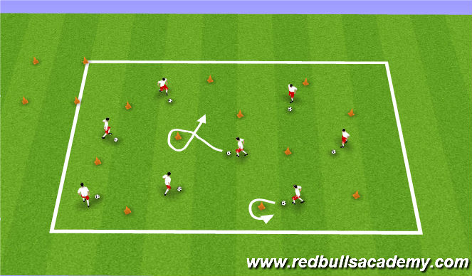 Football/Soccer Session Plan Drill (Colour): Pirates of the Caribbean