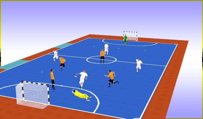 Futsal Session Plan Drill (Colour): FINAL: Partido amistoso