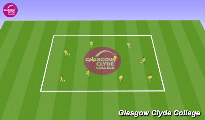 Football/Soccer Session Plan Drill (Colour): Warm up