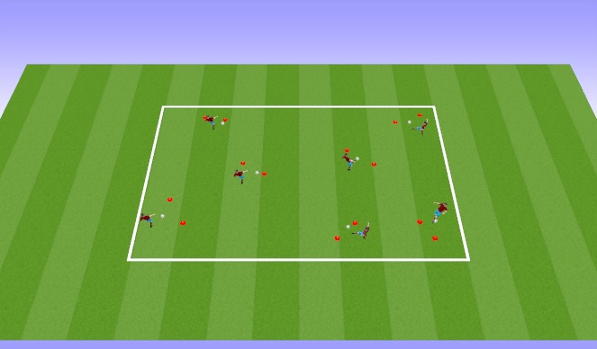 Football/Soccer Session Plan Drill (Colour): Passing/Receiving