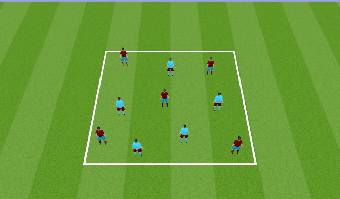 Football/Soccer Session Plan Drill (Colour): Passing in numbers