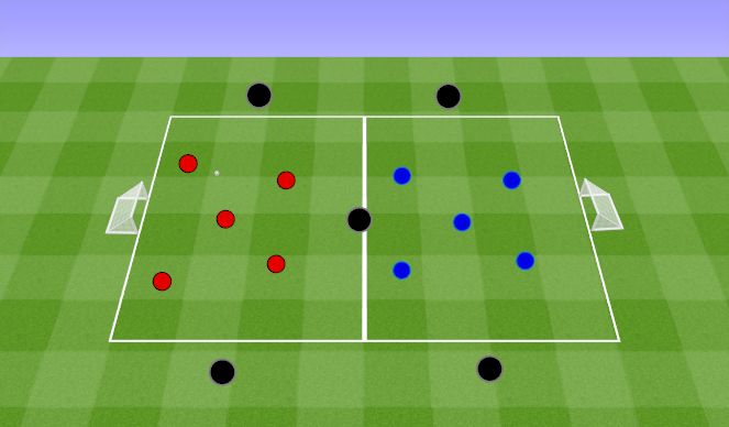 Football/Soccer Session Plan Drill (Colour): Warm Up   