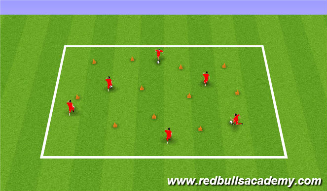 Football/Soccer Session Plan Drill (Colour): Treasure Island