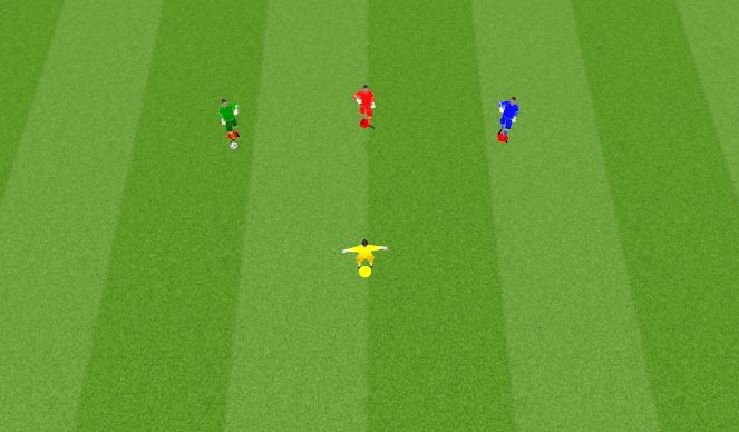 Football/Soccer Session Plan Drill (Colour): Passing T