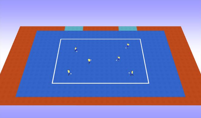 Fútbol Sala Ejercicio del Plan de Sesiones (Color): Pinnie Tag