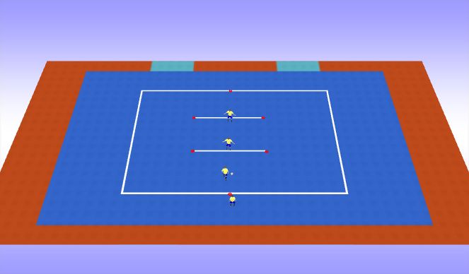 Futsal Session Plan Drill (Colour): Run The Gauntlet