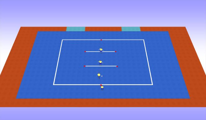 Fútbol Sala Ejercicio del Plan de Sesiones (Color): Run The Gauntlet