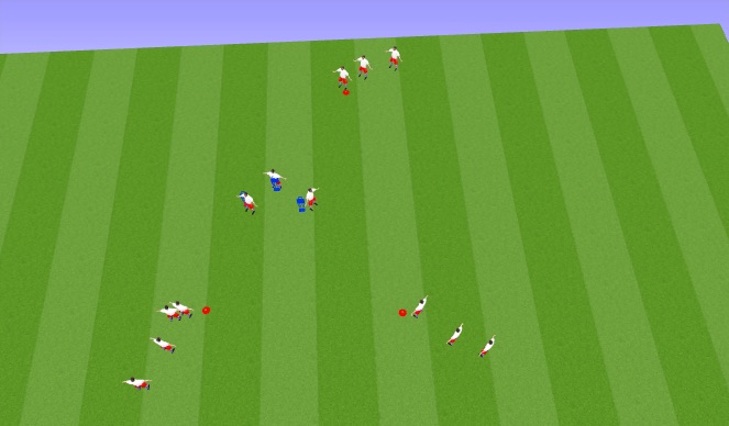 Football/Soccer Session Plan Drill (Colour): Passing Triangle