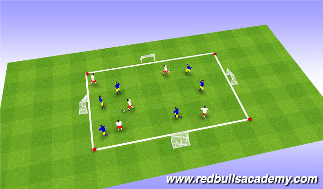 Football/Soccer Session Plan Drill (Colour): Conditionned game.