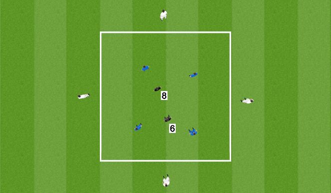 Football/Soccer Session Plan Drill (Colour): 4v2+2